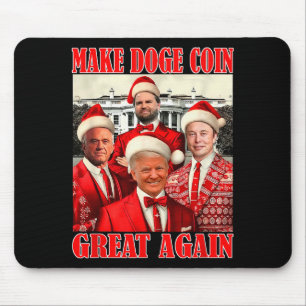 Make Doge Coin Great Again T-Shirt Trump Weihnacht Mousepad
