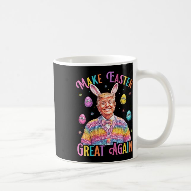 Make Easter Great Again Funny Trump Bunny Spring H Kaffeetasse (Rechts)
