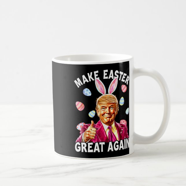 Make Easter Great Again Hase Frühling Jagd Eier  Kaffeetasse (Rechts)
