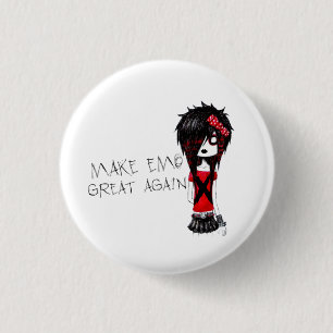 MAKE EMO GREAT AGAIN- Emo Zombie Girl- Button