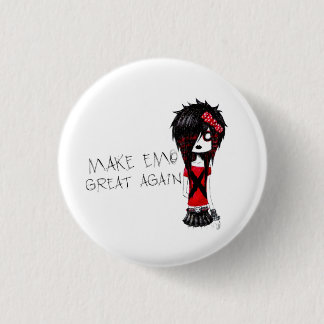 MAKE EMO GREAT AGAIN- Emo Zombie Girl- Button