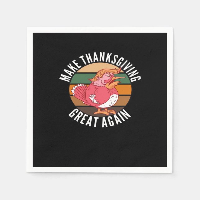 Make Erntedank Great Again Trumpkin - Hallowee Serviette (Vorderseite)