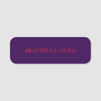 \Make Every first Impression Count Beautiful Olivi Namensschild