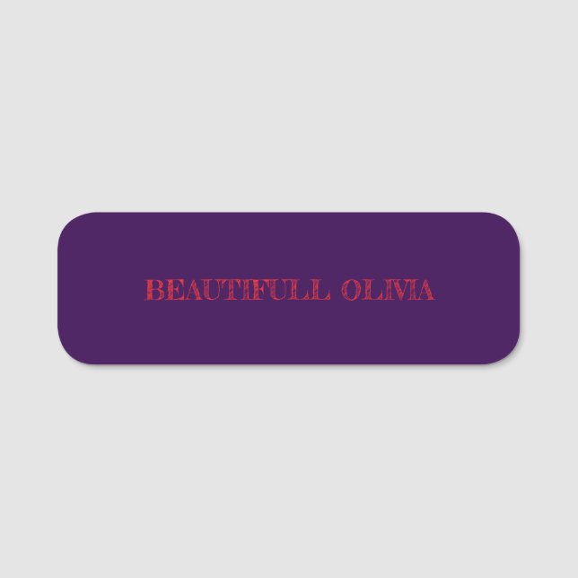 \Make Every first Impression Count Beautiful Olivi Namensschild (Vorderseite)