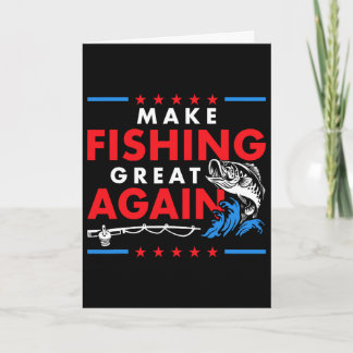 Make Fishing Great Again Lustiger Angler Fischer  Karte