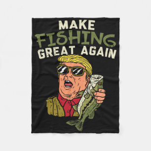 Make Fishing Great Again Trump Lustiger Angler Ang Fleecedecke
