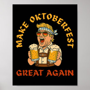Make Great Again Trump deutsches Bier Party Prost Poster