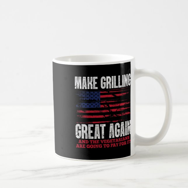 Make Grilling Great Again Lustig Trump Bbq Pit Mas Kaffeetasse (Rechts)