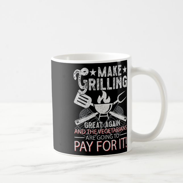 Make Grilling Great Again Trump Bbq Pit Master Gri Kaffeetasse (Rechts)