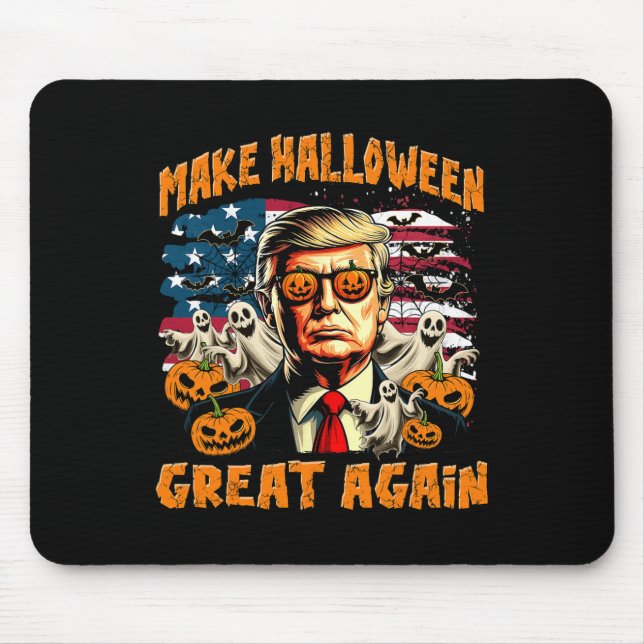 Make Halloween Great Again Donald Trump Gruseliger Mousepad (Vorne)