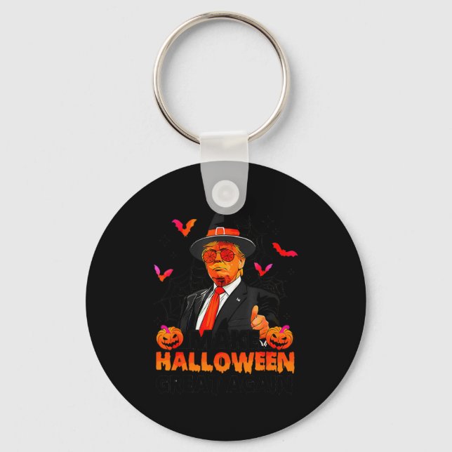 Make Halloween Great Again Funny Trump Soky Trick  Schlüsselanhänger (Vorderseite)