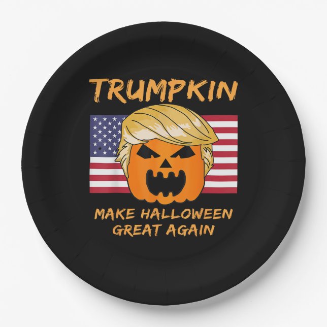 Make Halloween Great Away Trumpkin Pappteller (Vorderseite)