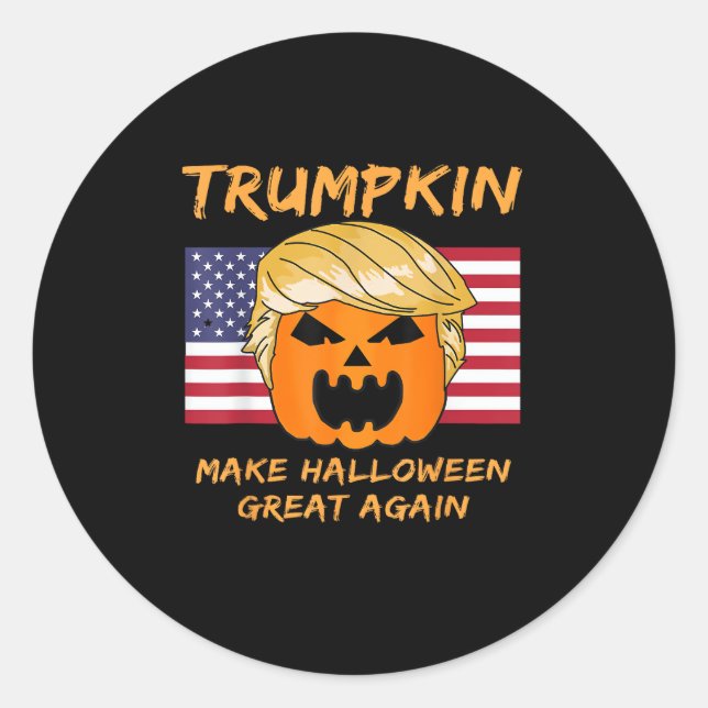 Make Halloween Great Away Trumpkin Runder Aufkleber (Vorderseite)