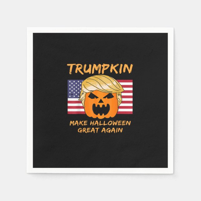 Make Halloween Great Away Trumpkin Serviette (Vorderseite)