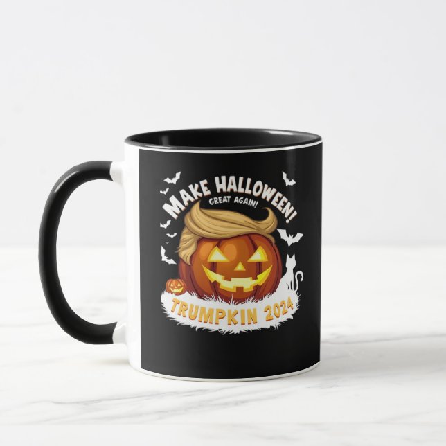 Make Halloween Great Away Trumpkin Tasse (Links)