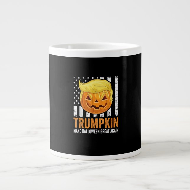 Make Halloween Great wieder Trumpkin Funny Hair Pu Jumbo-Tasse (Vorderseite)