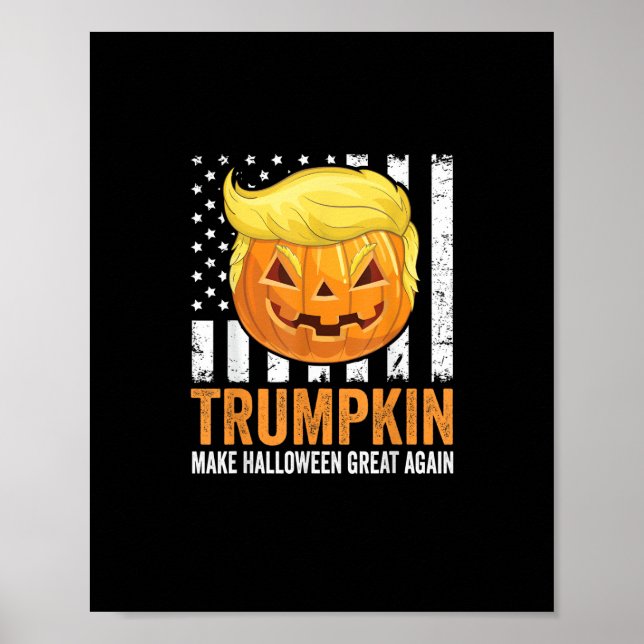 Make Halloween Great wieder Trumpkin Funny Hair Pu Poster (Vorne)