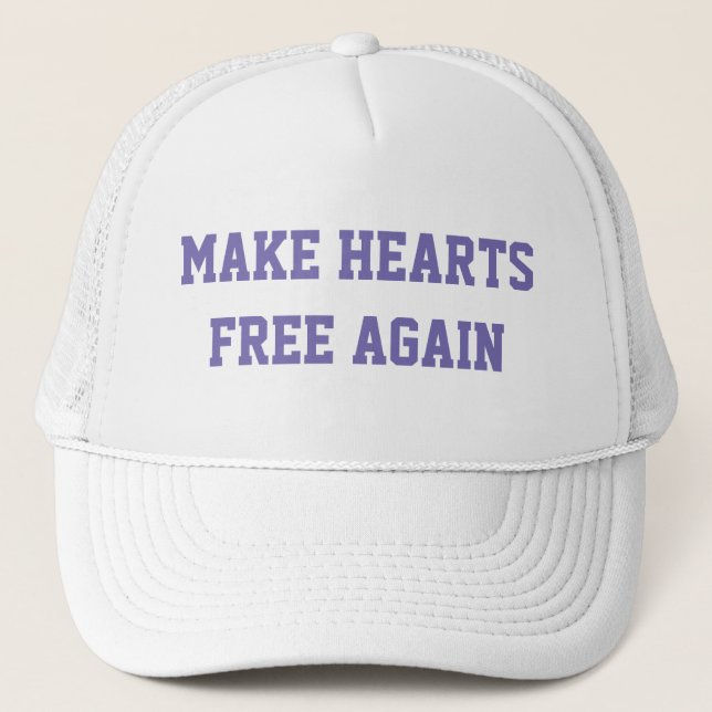 MAKE HEARTS FREI WIEDER LKW-Kappe - MAGA-Stil Truckerkappe (Vorderseite)