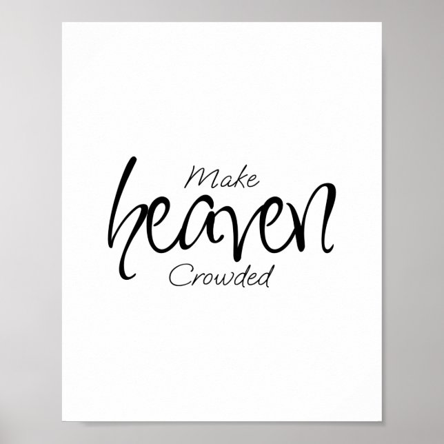 MAKE HEAVEN CROWD Minimalistisch Poster (Vorne)