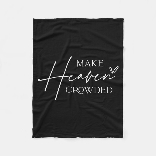 Make Heaven Crowded Cross - Minimalist Christian R Fleecedecke (Vorderseite)
