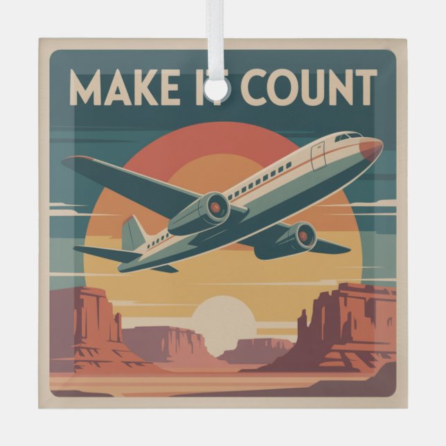 Make It Count Ornament Aus Glas (Vorderseite)