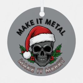 Make It Metal, Make It Merry – Punk Rock Christmas Ornament Aus Metall