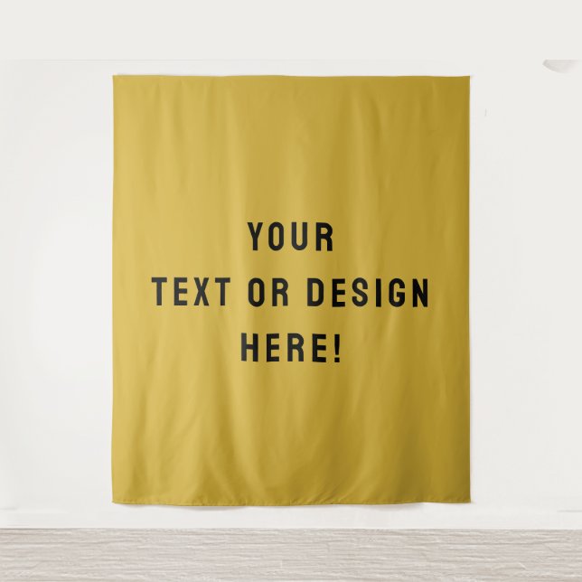 Make It Yours – Custom Metallic Gold Tapestry Wandteppich (Vorderseite)