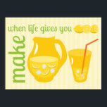 Make Lemonade Poster<br><div class="desc">Spaß Text mit Grafiken sagt,  wenn das Leben dir Zitronen gibt,  Mache Lemonade. Einzigartiges und cooles Poster!</div>