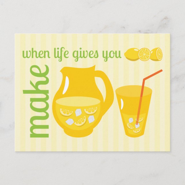 Make Lemonade Postkarte (Vorderseite)