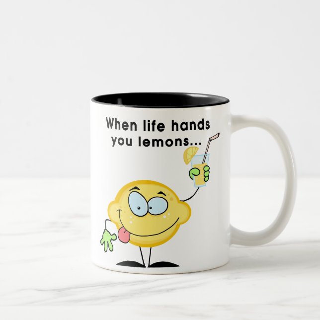 Make Lemonade Zweifarbige Tasse (Rechts)