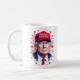 Make Love Great Again Lustiges Trump Valentinstag  Kaffeetasse