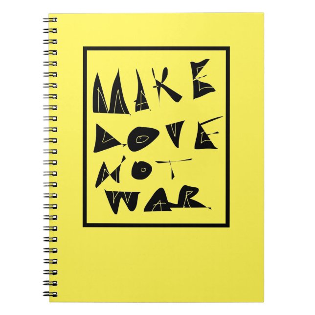Make Love Not War Grafik. Notizblock (Vorderseite)