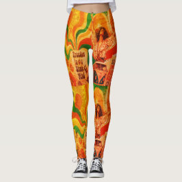 Make Love Not War Retro Sprüche Cute eng anliegend Leggings