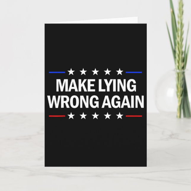 Make Lying Wrong Again Anti Trump Make Lying Wrong Karte (Vorderseite)