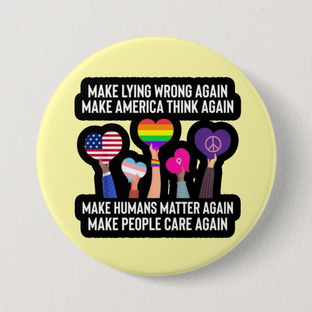 make lying wrong again button (Vorderseite)