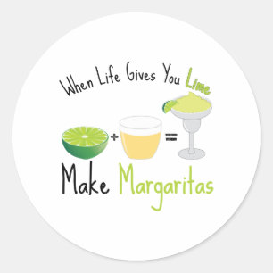 Make Margaritas Runder Aufkleber