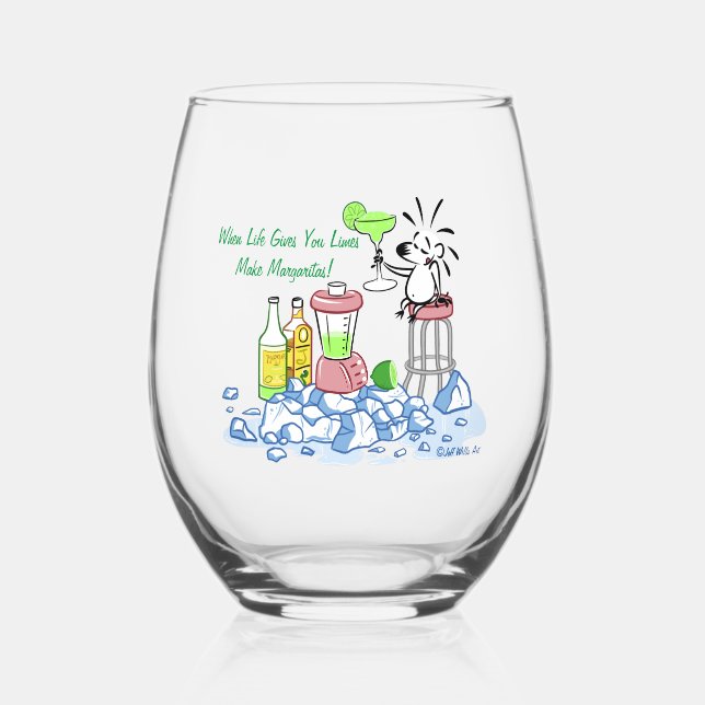 MAKE MARGARITAS von Jeff Willis Art Weinglas Ohne Stiel (Vorderseite)