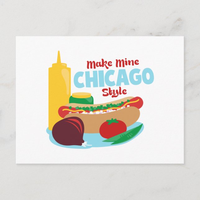 Make Mine Chicago Style Postkarte (Vorderseite)