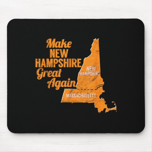 Make New Hampshire Great Again Build A Wall  Mousepad (Vorne)