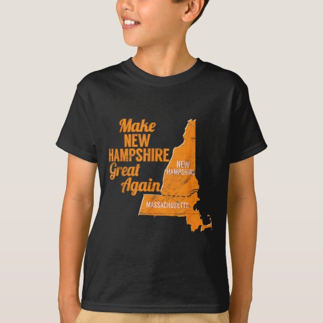 Make New Hampshire Great Again Build A Wall  T-Shirt (Vorderseite)