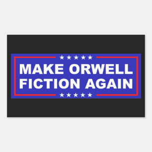 Make Orwell wieder Fiktion Rechteckiger Aufkleber