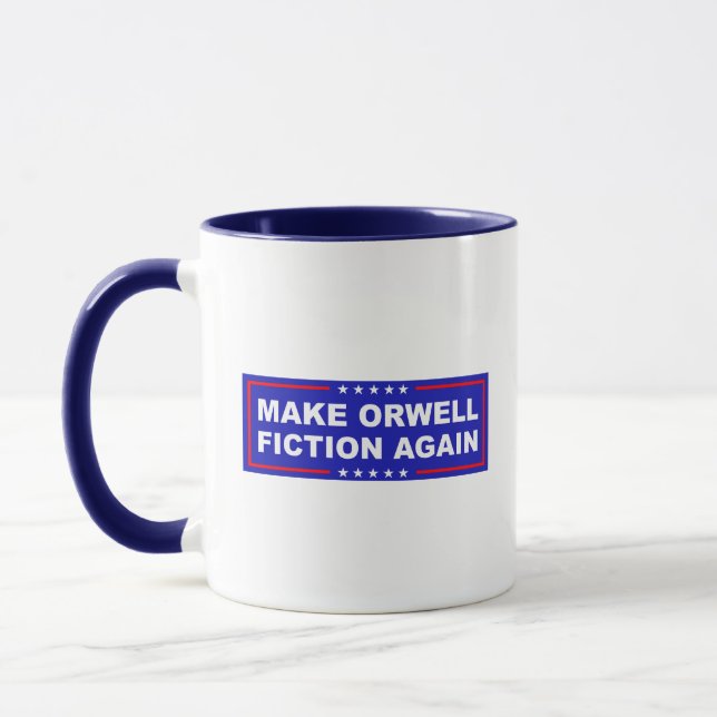 Make Orwell wieder Fiktion Tasse (Links)