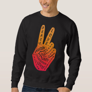 Make Peace Not War Friedenshand Sign 2 Sweatshirt