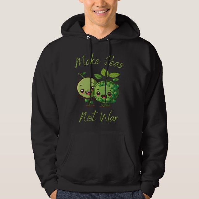 Make Peas Not War Vegan Vegetarian Plantbased Glut Hoodie (Vorderseite)