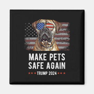 Make Pets Safe Again Bullmastiff Hund Trump Magnet