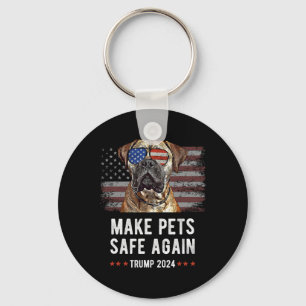Make Pets Safe Again Bullmastiff Hund Trump Schlüsselanhänger