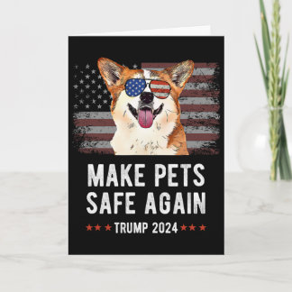 Make Pets Safe Again Corgi-Hund Trump 2024  Karte