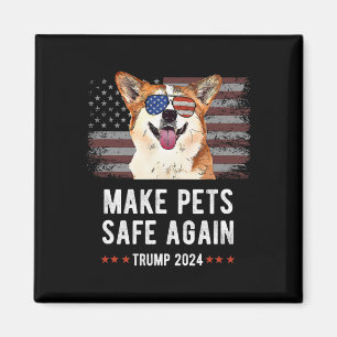Make Pets Safe Again Corgi Hund Trump Magnet