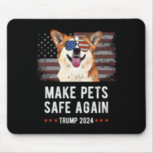Make Pets Safe Again Corgi Hund Trump Mousepad