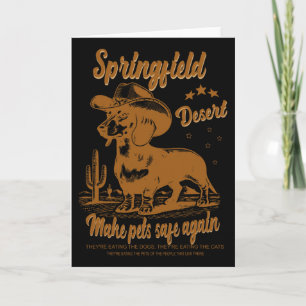 Make Pets Safe Again Cowboy Dachshund Hund Abstimm Karte
